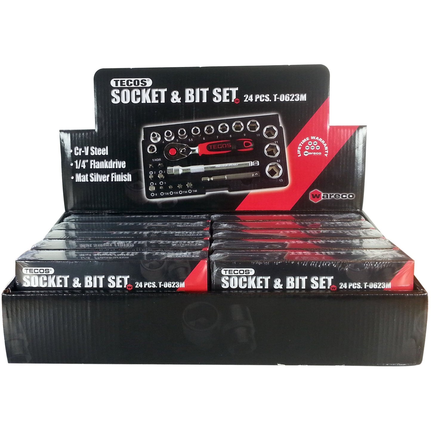 T-0623M Mini Hylsysarja 1/4" 24os