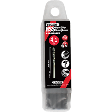 HSS pora Pro Bright 4,1 x 75 mm - 10 kpl.