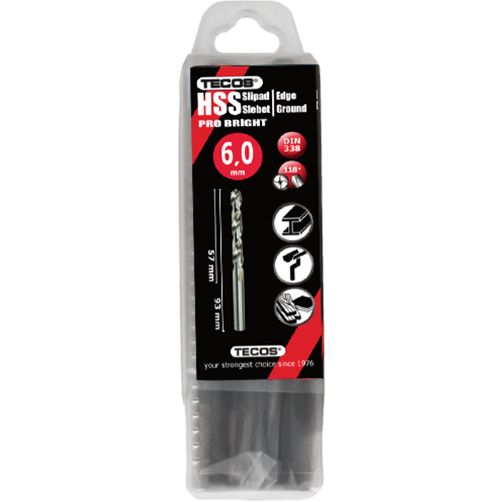 HSS pora Pro Bright 6,0 x 93 mm - 10 kpl.