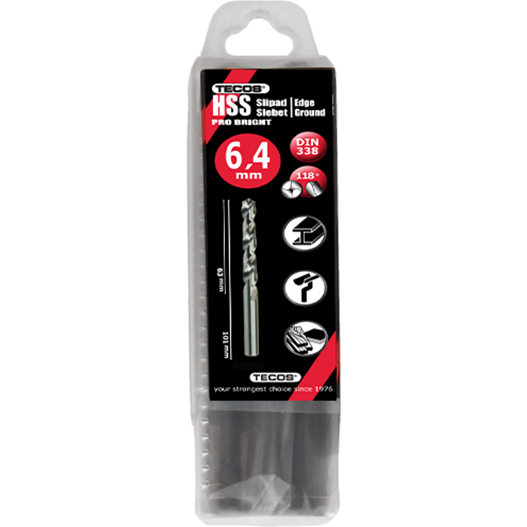 HSS pora Pro Bright 6,4 x 101 mm - 10 kpl.
