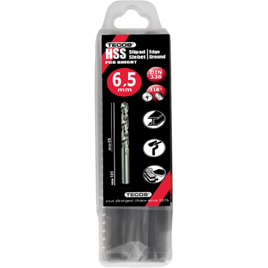 HSS pora Pro Bright 6,5 x 101 mm - 10 kpl.