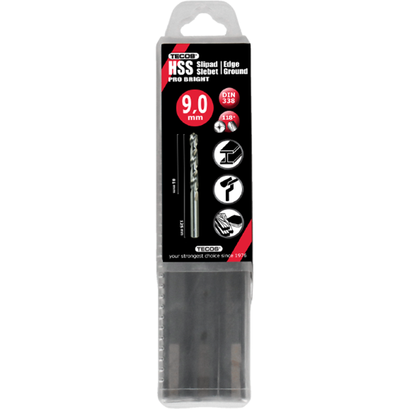HSS pora Pro Bright 9,0 x 125 mm - 10 kpl.