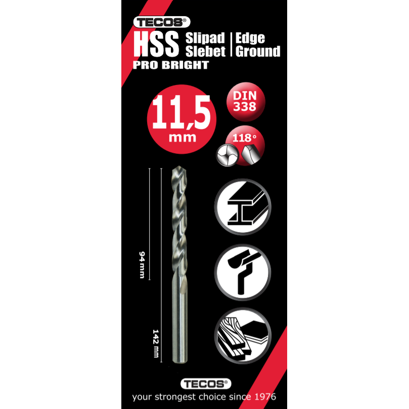 HSS pora Pro Bright 11,5 x 142 mm