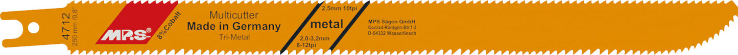 Puukkosahanterä 4712 2 kpl, 250 mm Trimetalli 8-12/10 tpi