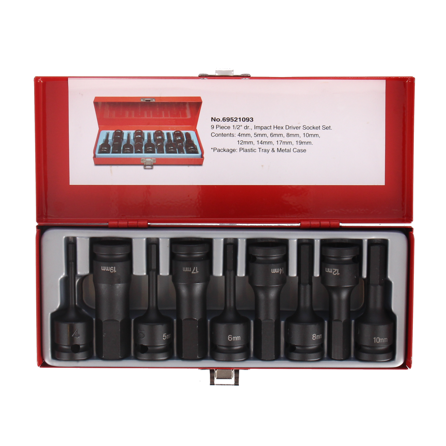 Voimahylsysarja Kuusio 1/2"xL75mm 9os