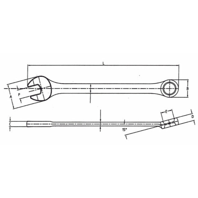 Kiintolenkkiavain 22 x L269mm