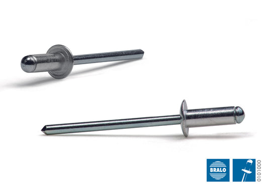 Blindnit 4,0 x8mm Alu/Stålstk.
