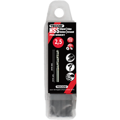 HSS pora Pro Bright 2,5 x 57 mm - 10 kpl.