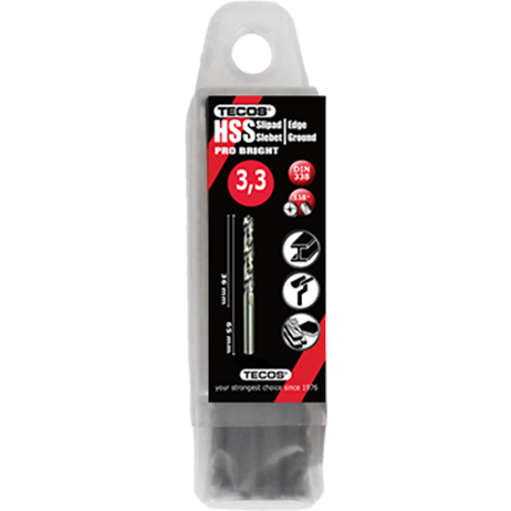 HSS pora Pro Bright 3,3 x 65 mm - 10 kpl.