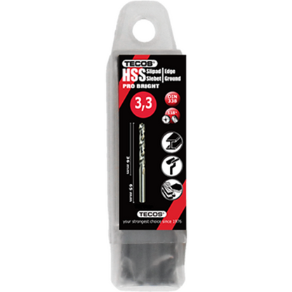 HSS pora Pro Bright 3,3 x 65 mm - 10 kpl.