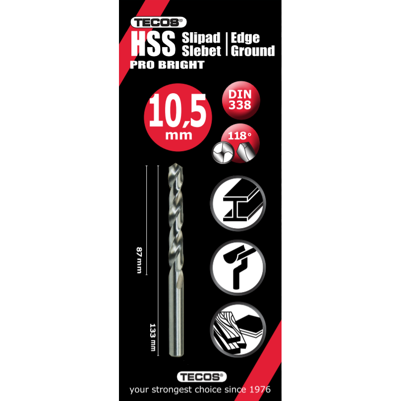 HSS pora Pro Bright 10,5 x 133 mm