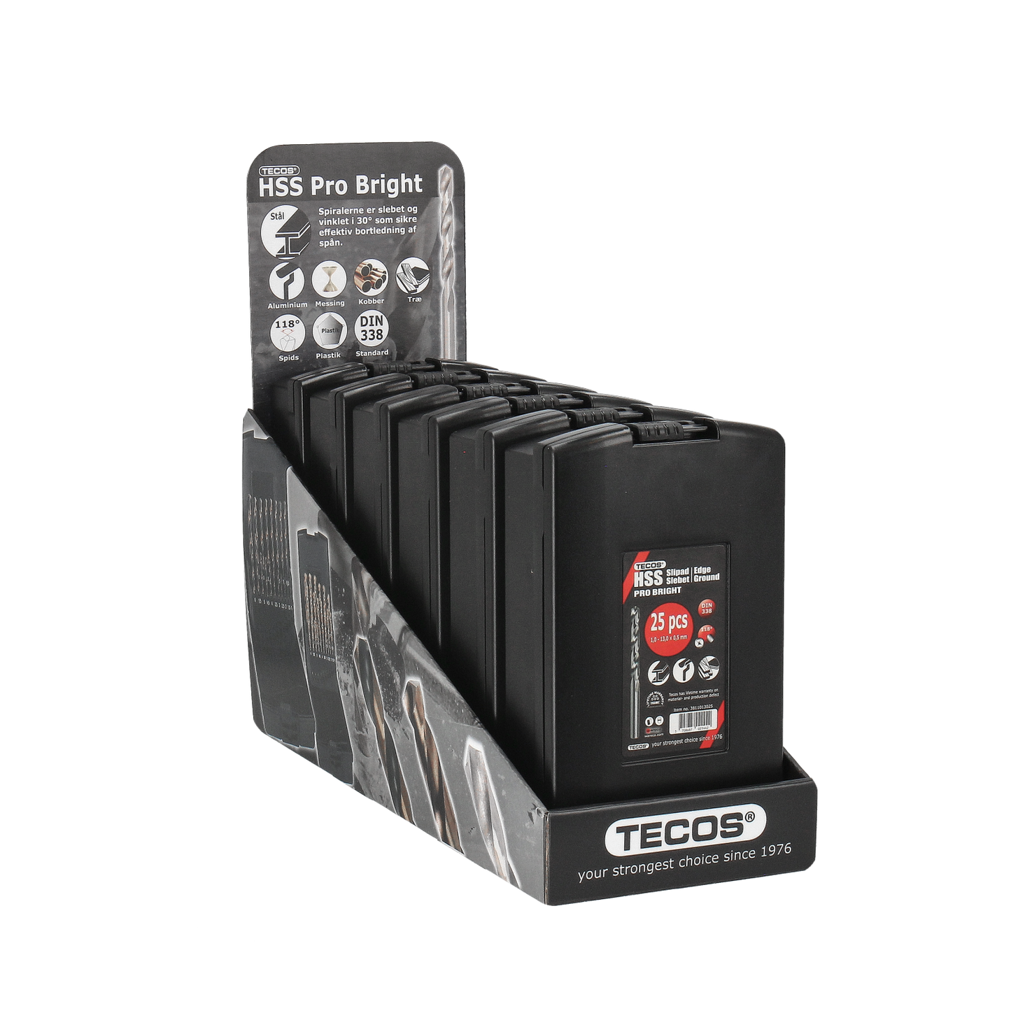 HSS-metalliporasarja Pro Bright 25 osaa