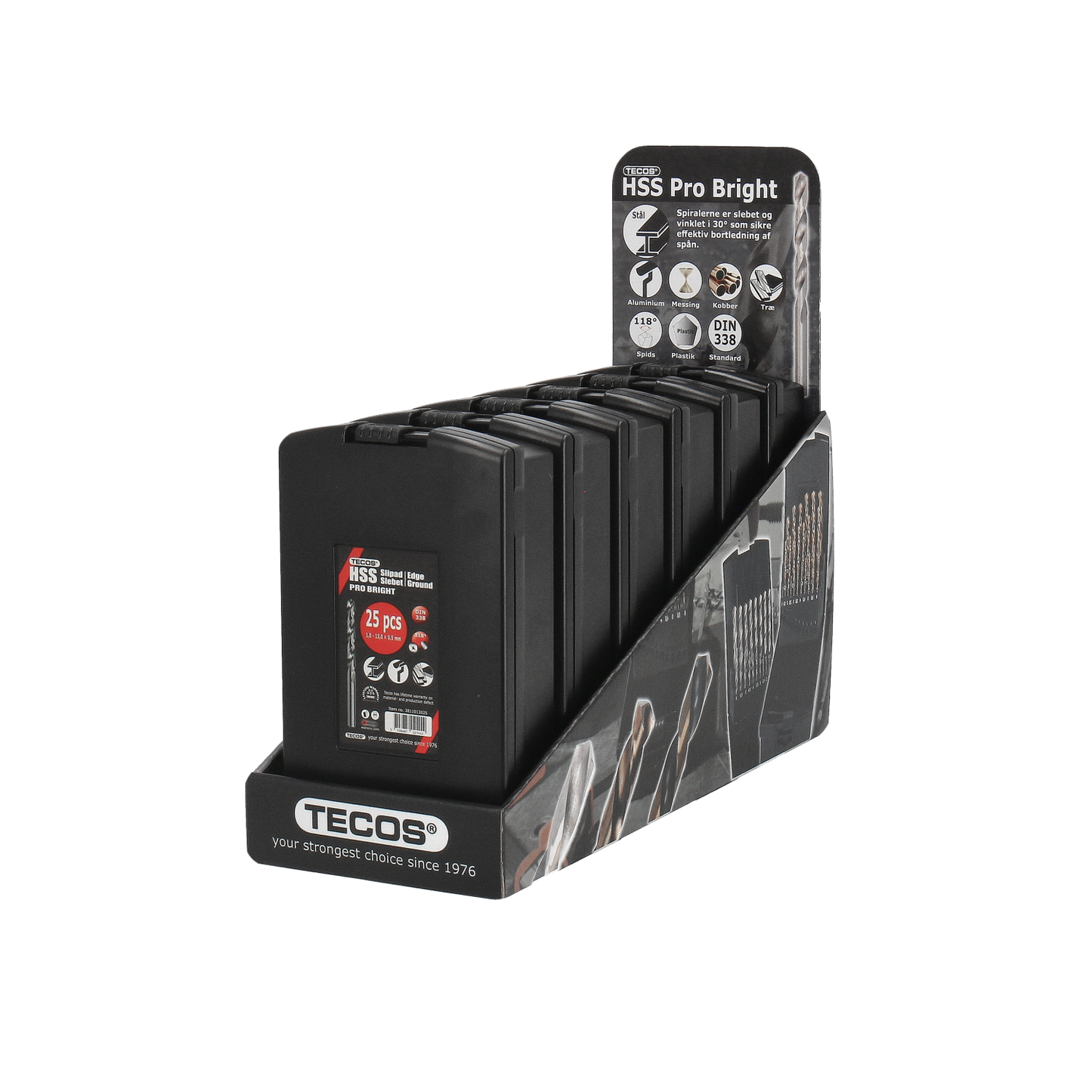 HSS-metalliporasarja Pro Bright 25 osaa