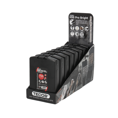 HSS-metalliporasarja Pro Bright 19 osaa